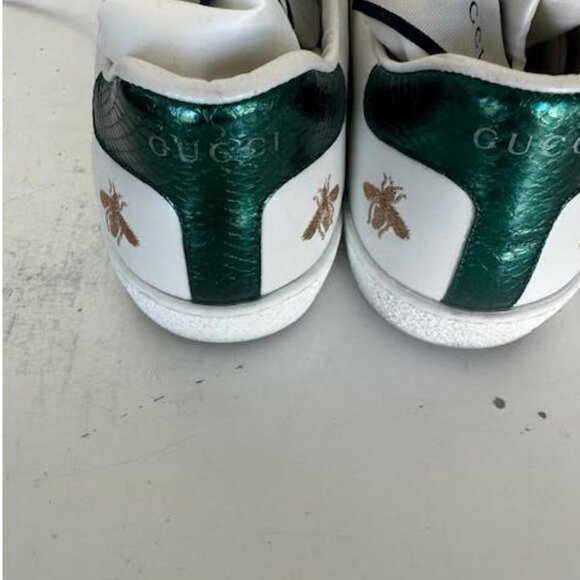 Gucci Ace Embroidered ‘Bees and Stars’ White men size 91/2 - Picture 4 of 7